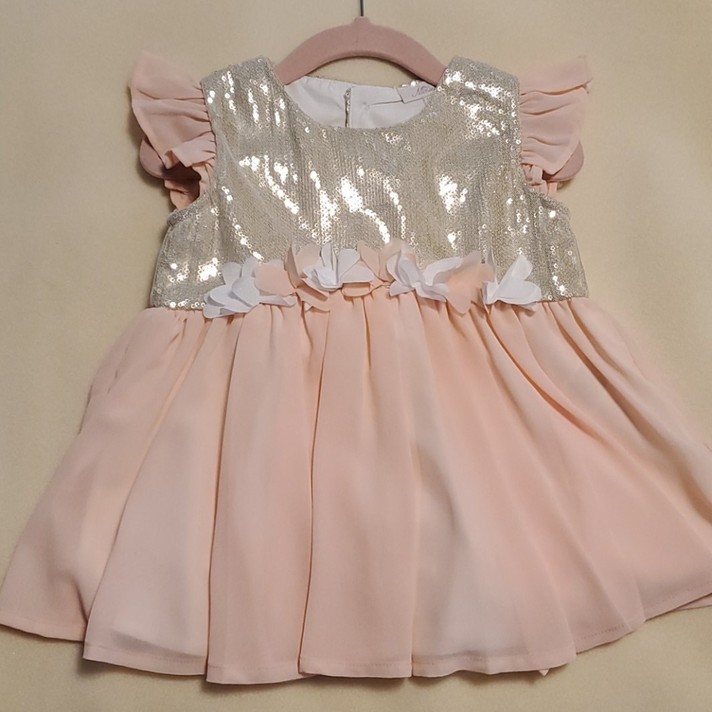 Pink sequined dress